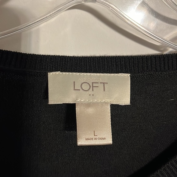 Loft size large solid black sweater - Picture 2 of 4